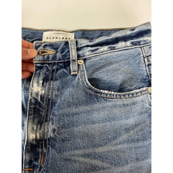 SLVRLAKE Light Blue Straight Leg Jeans - Picture 5 of 12